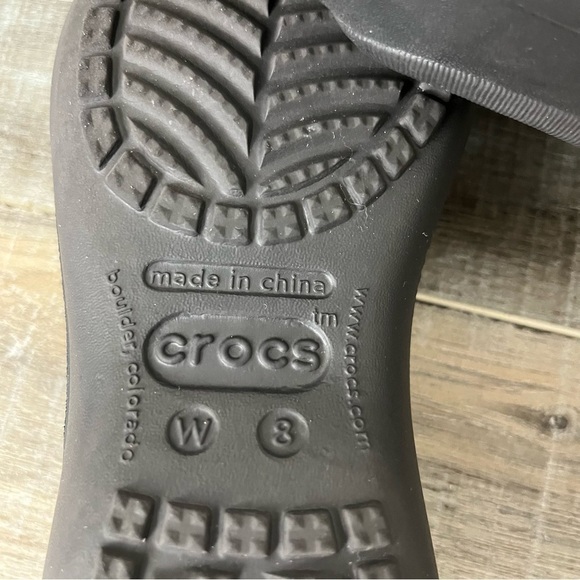 Crocs Kadee Sling Back Slide in Black Flat Size Women’s 8 - Picture 9 of 10
